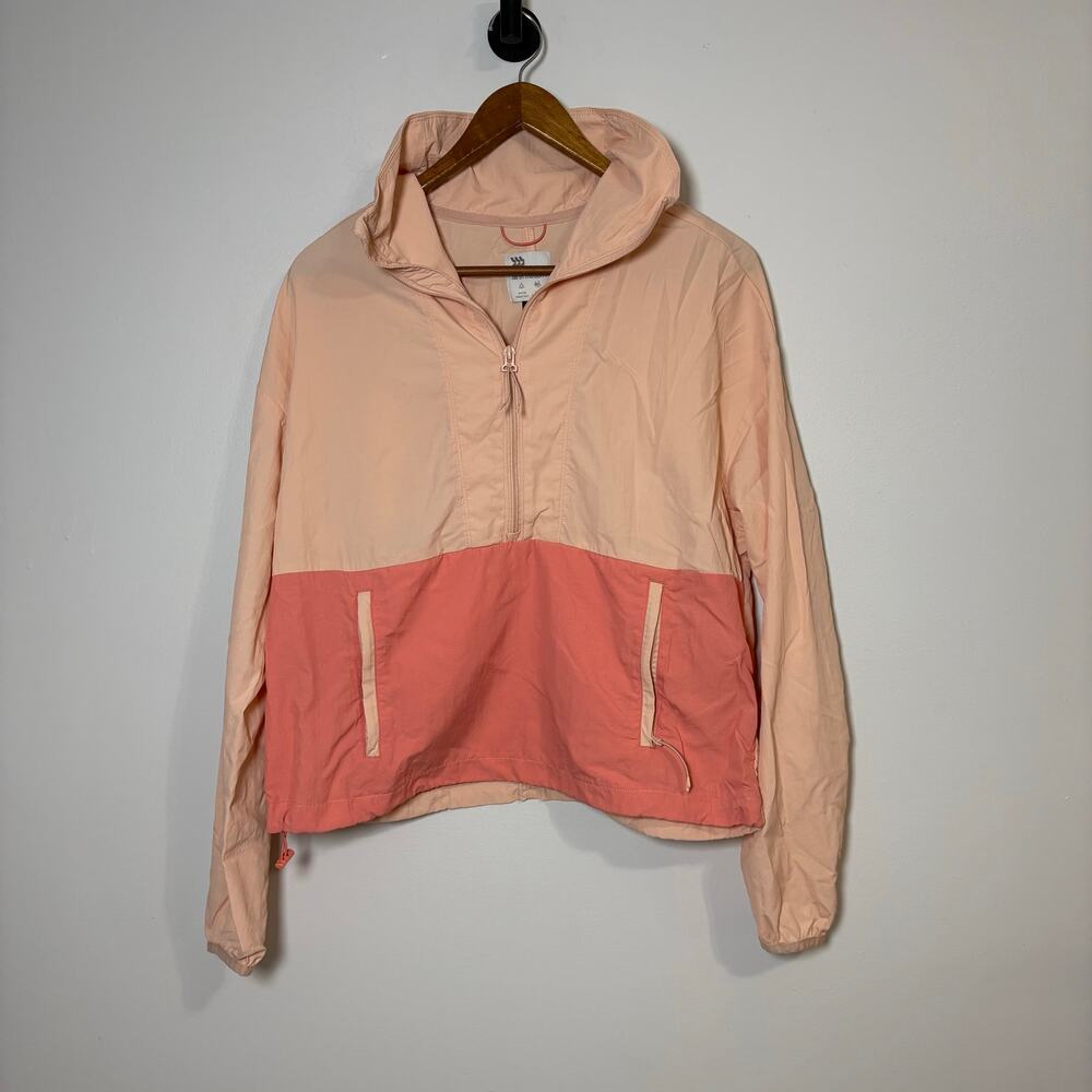 All In Motion Colorblock Windbreaker Lightweight Full Zip Jacket Women's Large